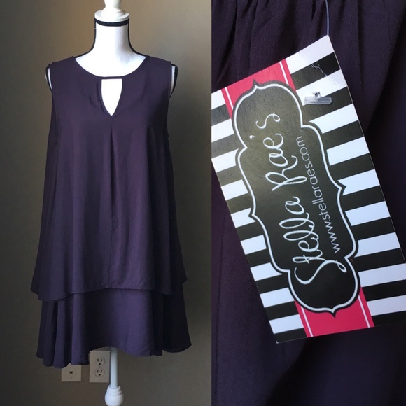 plum swing dress